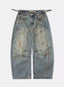 Vintage Distressed Wide Leg Jeans