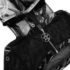 Hooded Dark Grunge Punk Zip Up Gothic Faux Cardigan
