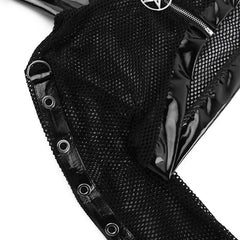 Hooded Dark Grunge Punk Zip Up Gothic Faux Cardigan