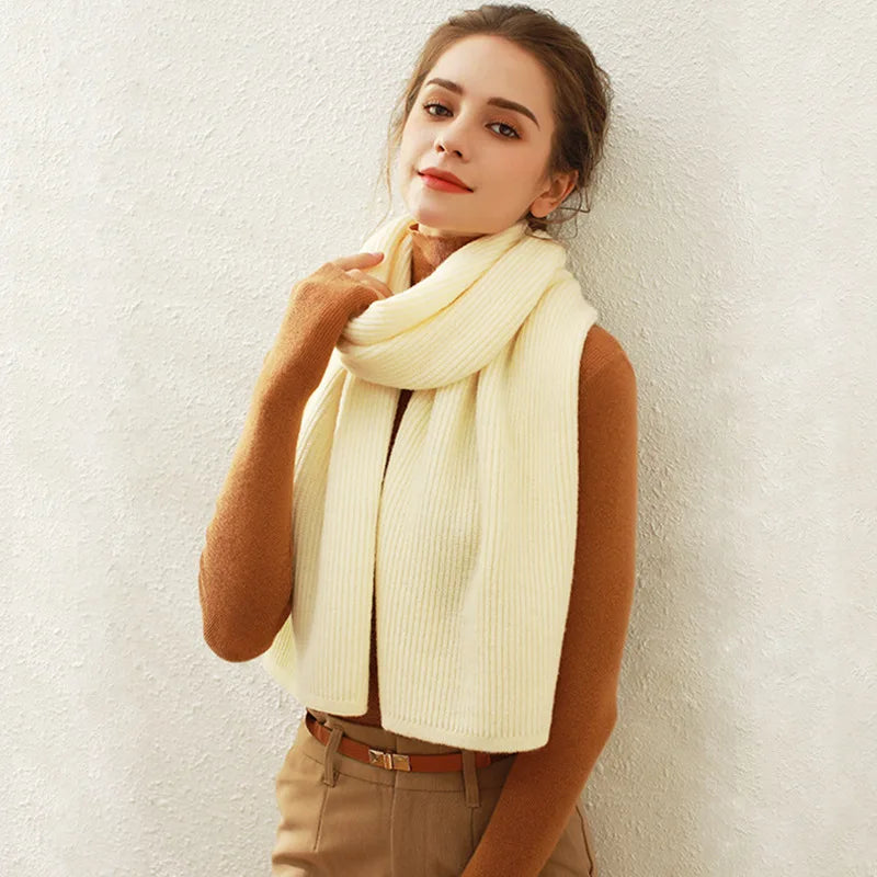 Cashmere Rib Knit Winter Scarf - Long Muffler for Women – DressBetty