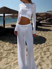Sheer Sun-Protect Loose Pants Set