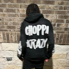 Printed Gothic Streetwear Hoodie