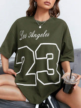 Los Angeles 23 Letter Print T-shirt