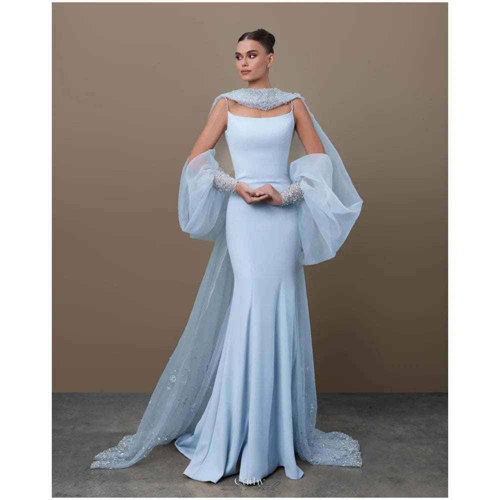 Halter Crystal-Trim Gown