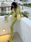 Y2K Mesh Green Bodycon Maxi Dress