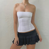 Strapless Corset White Off-Shoulder