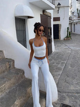 Casual Lace-Up Pants Set