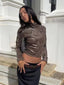 Vintage Slim Fit Suede Motorcycle Jacket