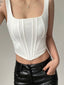 Square Neck Tight Backless Cami Top