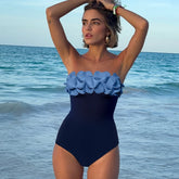 Sexy Floral Push Up High Waist One Piece Swimwear