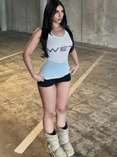 Sleeveless Letter Print Rave Sheer Top