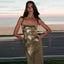 Hollow Out Sleeveless Maxi Party Dress