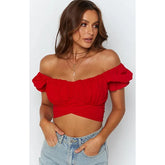 Lantern Pleated Short Shirt Strapless