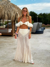 Ruffle Bandage A Line Beach Summer Two Piece Skirt Set