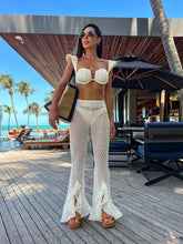 Bikini Cover Up Pants Knot Bandage Three Piece Swim Sets