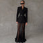 One Button Fishtail Skirt Suit