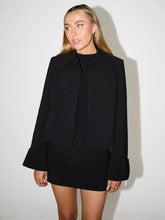 Autumn Lapel Coat Mini Skirt Suit