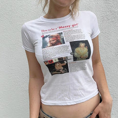 Gothic Letter Fairy Crop T-shirt