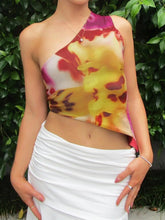 Floral Irregular Sleeveless Sheer Top