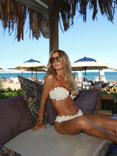 Scalloped Bandage Two Piece Bikini Sets
