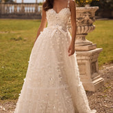 Floral Lace A-Line Prom Dress