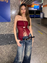 Hollow Wrap Tube Mesh Sheer Top