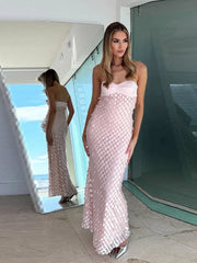 Sequin Tube Top Maxi Dress