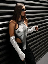 Pullover Sleeveless Print Sheer Top