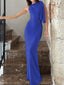 Patchwork O Neck Sleeveless Maxi Dress