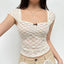 Lace Corset Sleeveless Tank Crop Top