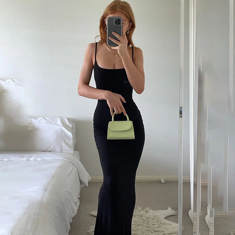 Sleeveless Backless Slim Maxi Dress – DressBetty