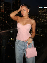 Ruffles Fake Fishbone Wrap Strapless