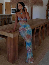 Hollow Strapless Slim Maxi Long Summer Dress