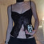 Grunge See Through Lace Y2K Backless Crop Top