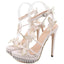 High Heel Narrow Band Butterfly-knot Buckle Strap Summer High Heel