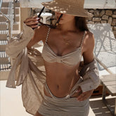 Skirt Brazil Micro Bikini Three Piece Swim Sets