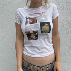 Gothic Letter Fairy Crop T-shirt