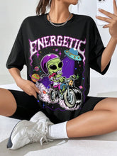 Alien Racing Graphic Cotton T-shirt