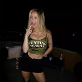 Camouflage British Pattern Slim Fit Y2K Cami Top