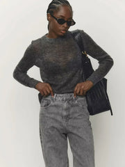 Letter Bodycon Knit Top