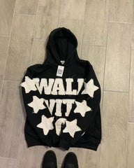 Star Patch Gothic Oversized Hoodie