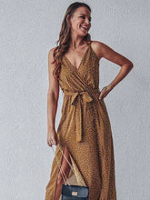 Floral Slit Backless Beach Midi Dress