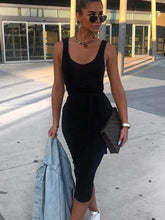 Neon Green Spaghetti Strap Midi Dress