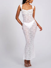 DressBetty - 2024 Elegant See-Through Backless Wedding Lace Dress