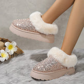 Winter Short Plush Warm Casual New Suede Fur Elegant Snow Boot