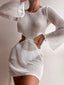 Women White Cutout Long Cover Up Midi Dresses