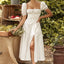 Floral Spring French Backless Slim-fit Halter Trending Midi Dresses