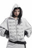Metallic Buckle Oversized Zip Up Hoodie