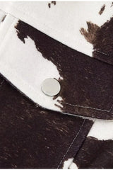 Casual Cow Print Street Jacket