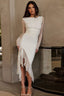 Sheer Panel Slit Party Dress
